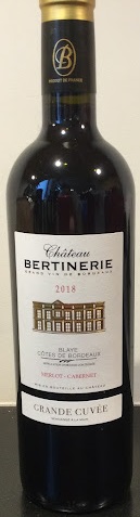 Côtes de Bordeaux BLAYE, Grande Cuvée rouge (Château Bertinerie) 2018